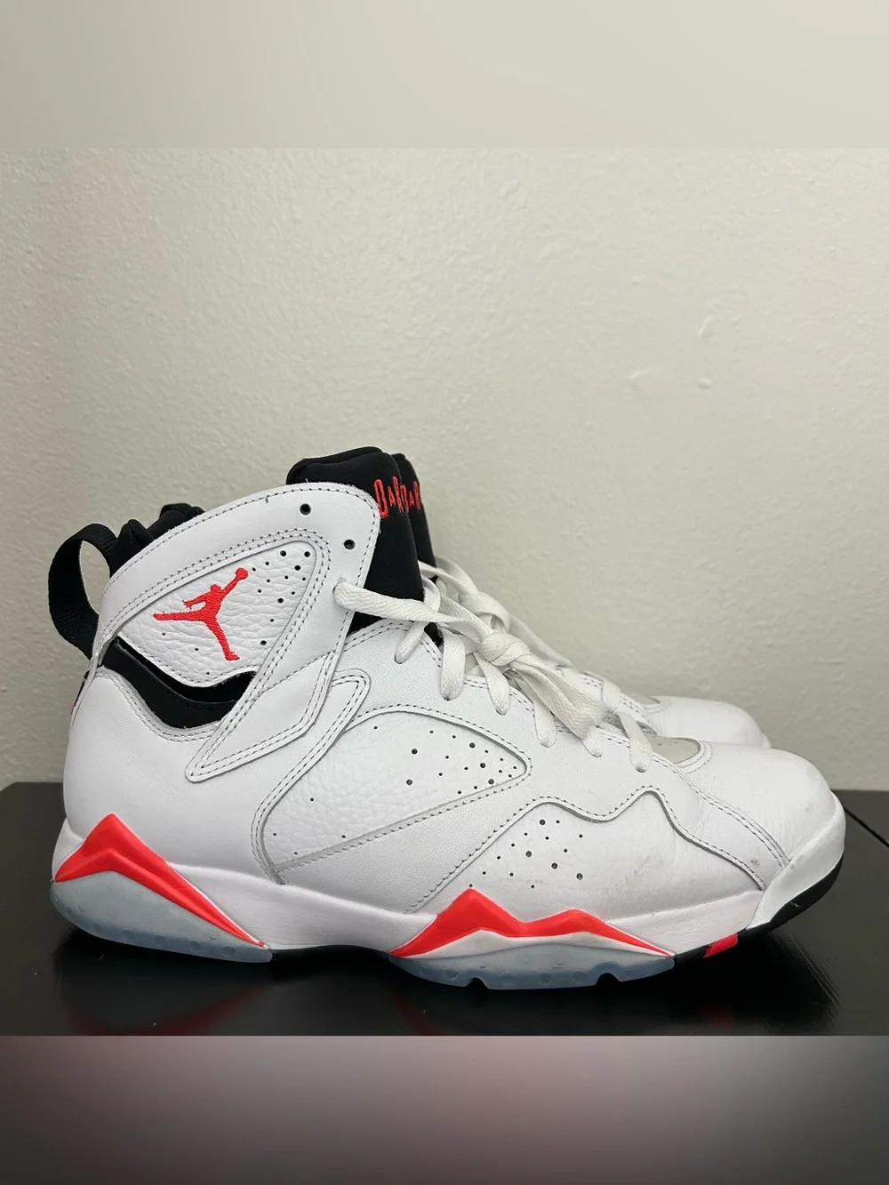 Nike Air Jordan VII 7 Retro White Infrared Crimson Red Black CU9307160 Mens 10.5